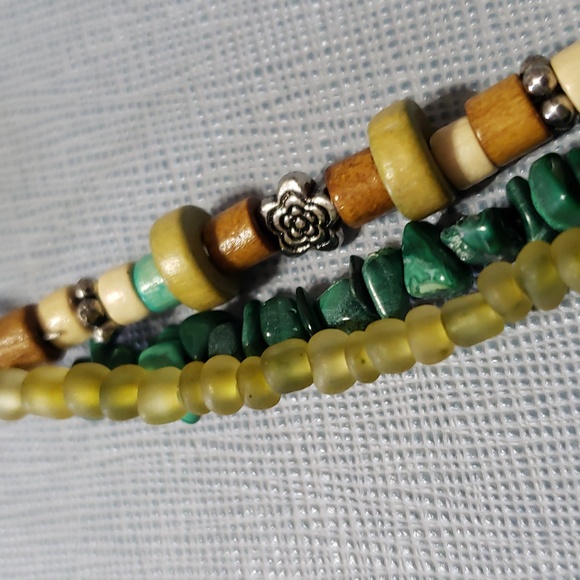 New Beautiful Geniune Malachite Toggle Bracelet - Picture 4 of 5